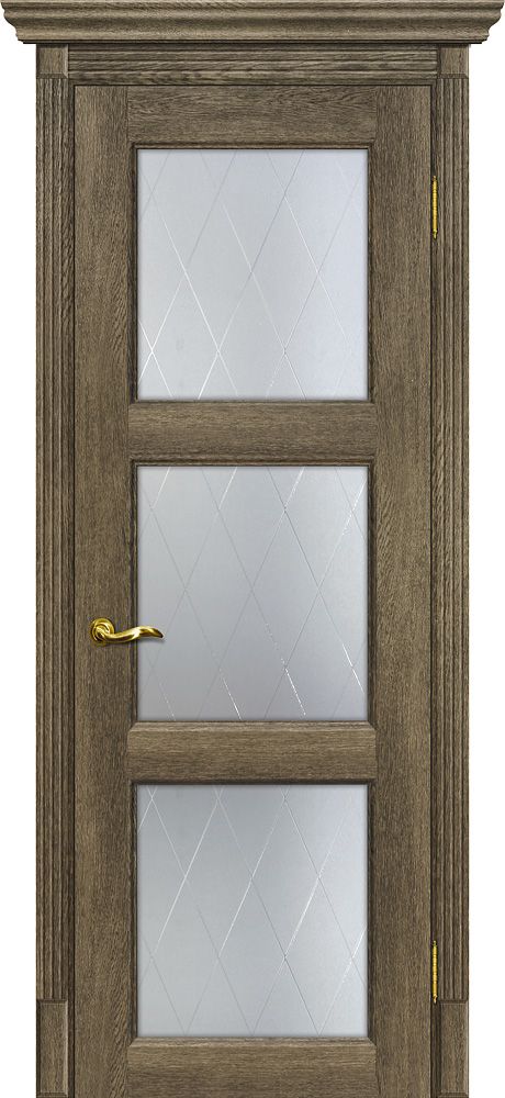 Тоскана-4 nanotex бруно ДО 2000х700стекло сатинат, контурный полимер рисунок "Ромб"