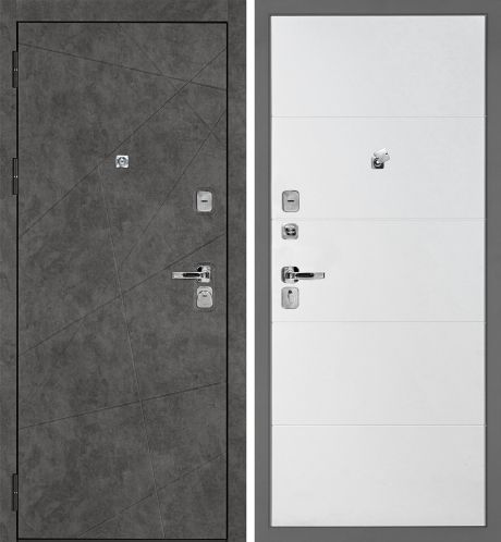 ДМ Урбан-127 муар серый, Kale 252R/Border (Бетон темный ФЛ-127 /PR- 35 Белый) 980 Л