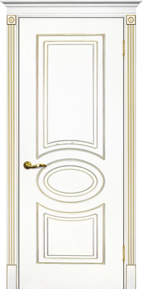 Smalta-03 ДГ 700*2000  Ral9003 Белый, патина золото / ИД/