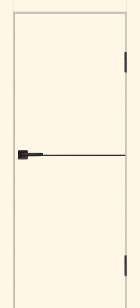 P-19 PP магнолия, 900*2000 черный молдинг 5мм/врезка под замок AGB