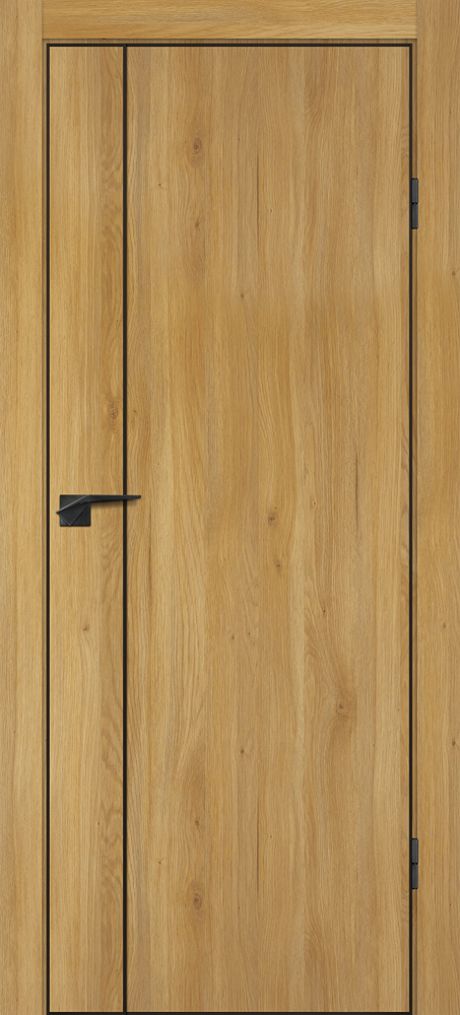 P-21 NEW nanotex, дуб золотистый 600*1900, черный молдинг/ABS черная кромка с 4-х ст.