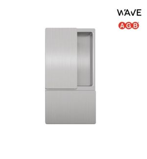 Ручка дверная AGB Wave Blind Slide, матовый хром (для раздвижных дверей без запирания)