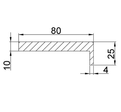 Наличник прямой nanotex телескопический, сан-ремо серый 80*10*2150