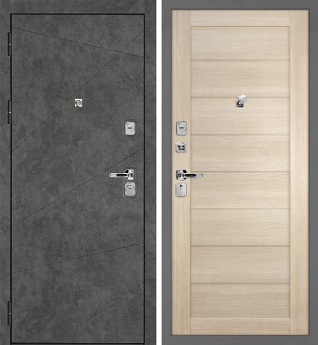 ДМ Урбан-127 муар серый, Kale 252R/Border(Бетон темный ФЛ-127/ТЕХНО 708 капучино, глух. вст.)880ПР