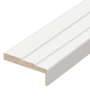 Наличник №10 «Ступеньки» МДФ, эмаль Белая,  90*12*2140, телескоп.