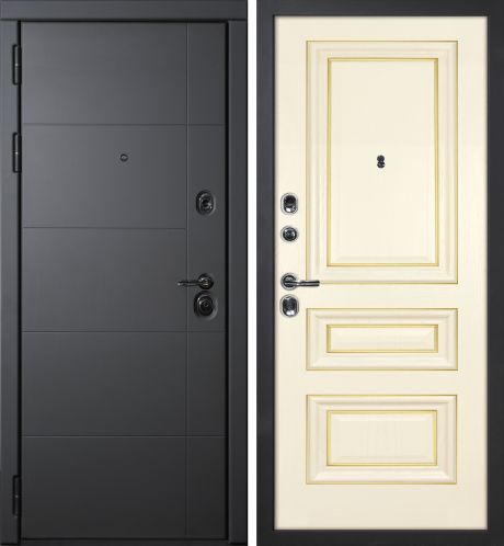 ДМ Э-1, серый муар,замки Mottura(ФП-10 серый софт/Фрейм-05 шпон Ясень слон. кость, баг.золото) 960ПР