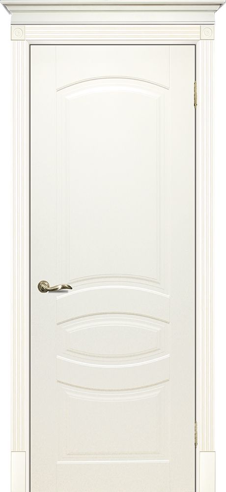 Smalta-02 ДГ 800*2000  Ral1013 Слоновая кость БЕЗ ПАТИНЫ /ИД/