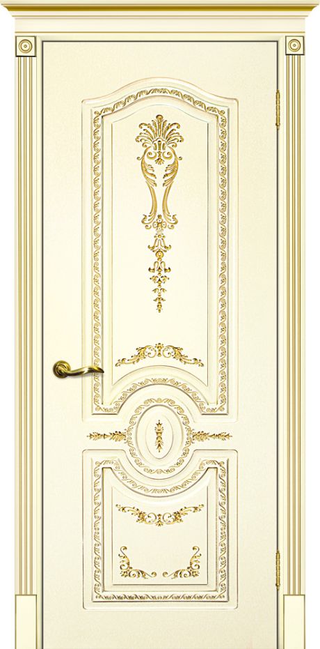 Smalta-11 ДГ 700*2000  Ral1013 Cлоновая кость,  патина золото /ИД/