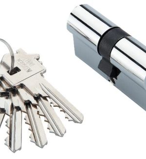 Ключевой цилиндр 60мм. 5 кл. ADDEN BAU. CYL 5-60 KEY CHROME (ХРОМ БЛЕСТЯЩИЙ)