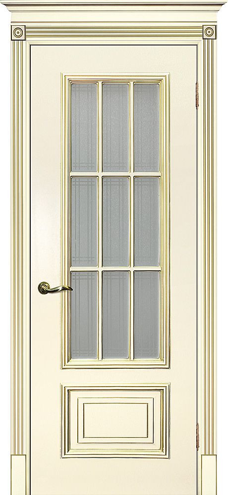 Smalta-08 ДО 600*2000  Ral1013 Слоновая кость, патина золото, пескоструй /ИД/