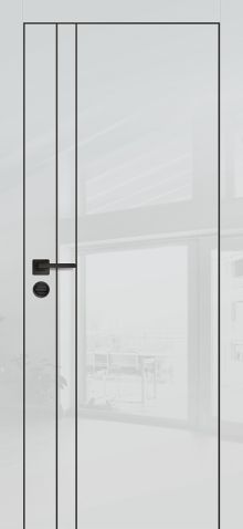 HGX-20 PET агат глянец, 700*2000 черный -молдинг 5мм/врезка под петли и замок AGB/ чкрная кромка с