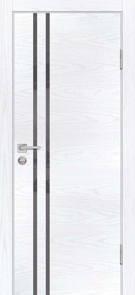 P-11 NEW PP дуб скай белый, 700*2000 стекло серый лакобель