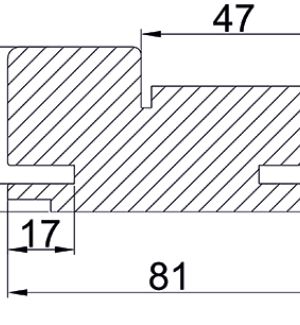 Коробка прямая МДФ РХ дуб скай белый 81*42*2150, телескоп с упл./комп 2,5шт/ 