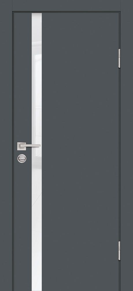 P-8 NEW PP графит, 900*2000 стекло белоснежный лакобель