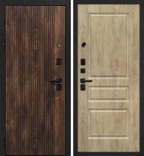 ДМ Лофт-1 муар черн,замкиKale,налич.ЧЕРН.ШАГР(Вертик.Дуб коньяк/Версаль-2 шале дуб песочный ) 960ПР