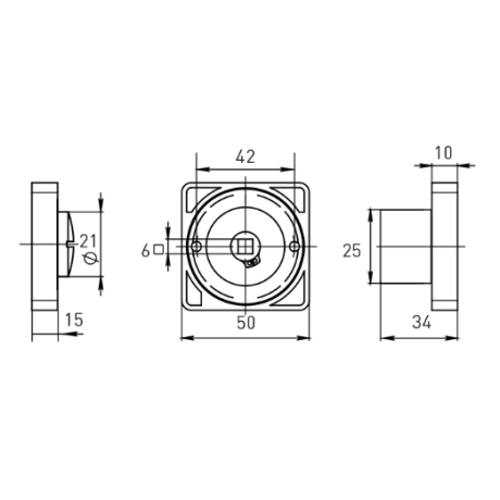 Завёртка сантехническая OL-C 9, матовый хром