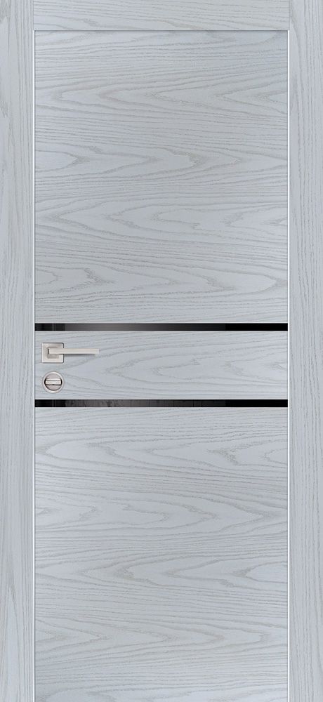 PX-18 PP дуб скай серый, 600*2000 стекло черный лакобель /врезка под петли и замок AGB