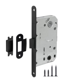 Защелка Fuaro (Фуаро) врезная PLASTIC P96WC-50 BL-24 черный