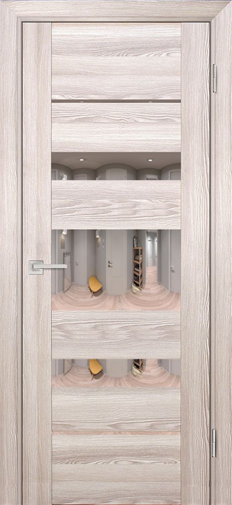 PSK-5 nanotex, ривьера крен-экрю ДП2000х800 стекло зеркало светлое