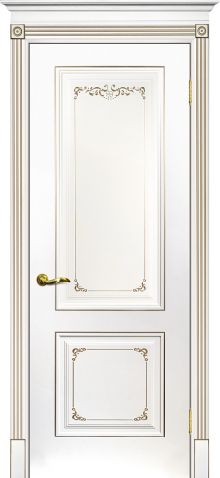 Smalta-14 ДГ 900*2000  Ral9003 Белый, патина шампань /ИД/