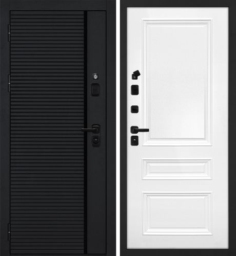 ДМ Галактика-173 муар черный Kale/Border (Черн.мяг.шагр.PR-173/ Smalta-06 эмаль Ral9003 Белый) 980ПР