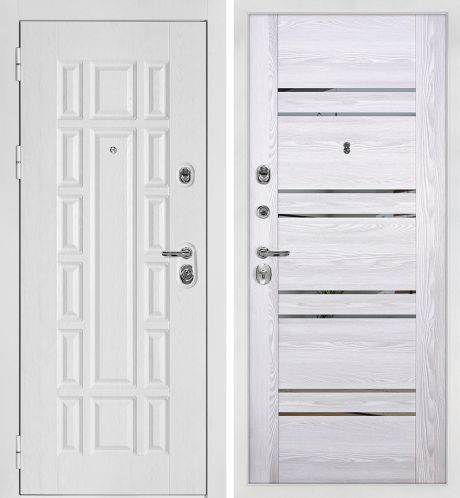 ДМ Квадро-124 бел.шагрень,Kale/Border(Белый дуб факт.ФЛ-124/PSK-1 ривьера айс зерк.тонир.)980Л