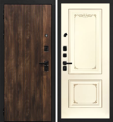 ДМ Лофт-1 муар черн,замкиKale,налич.ЧЕРН.ШАГР(Вертик.Дуб коньяк/Smalta-14Ral1013Cл.к. пат.шамп)960 Л