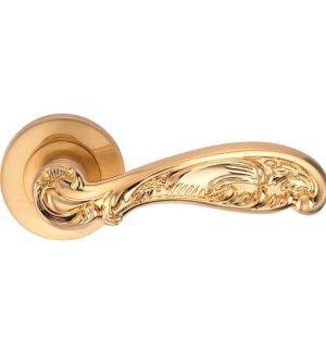 Ручка FLOR S. GOLD (20G) (на круглой розетке, матовое золото)