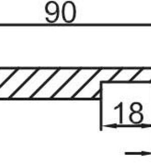 Наличник прямой РХ МДФ PP, эшвайт 90*10*2150, телескоп (внешний) заподлицо