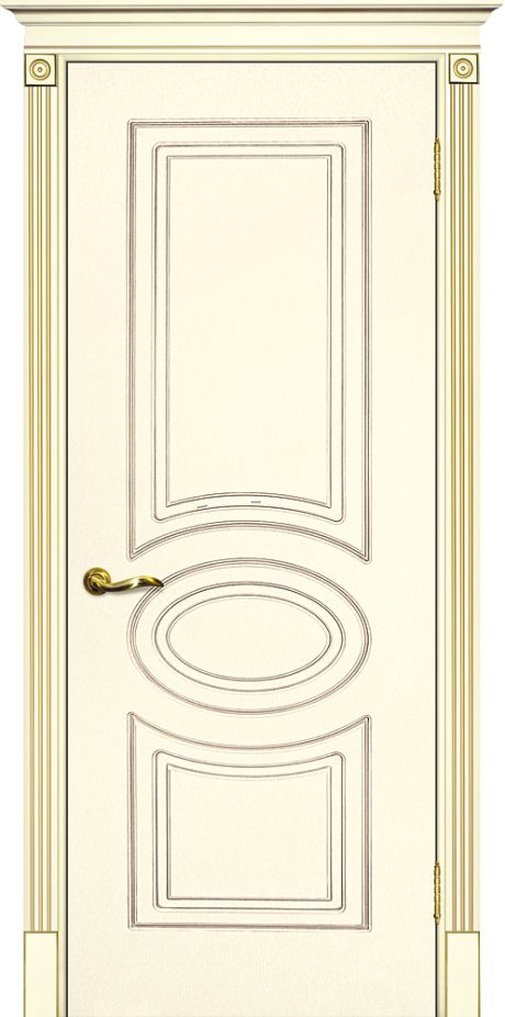 Smalta-03 ДГ 600*1900  Ral1013 Слоновая кость, патина золото /ИД/