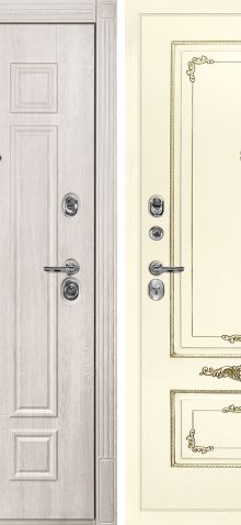 ДМ Гера-2 шагр.RAL1013замки Kale(Дуб Филад.кремФЛ-2507/Smalta-09эмальRal1013Cл.кость пат.зол.) 960ПР