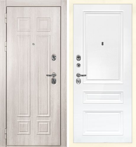 ДМ Гера-2 шагрень RAL1013 замки Kale (Дуб филад.крем ФЛ-2507 /Smalta-06 эмаль Ral9003 Белый) / 860 Л