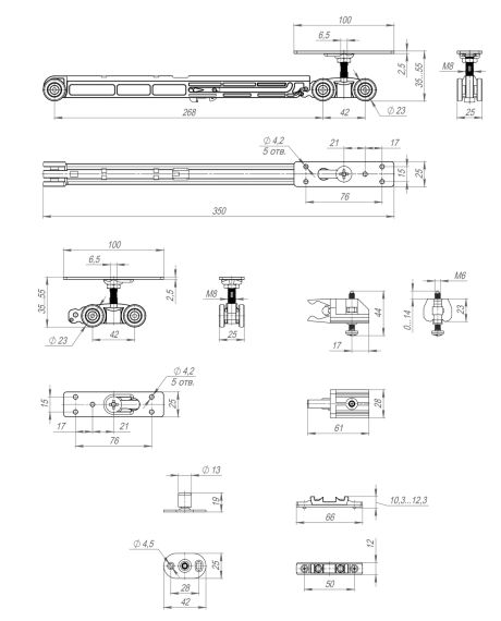 Раздвижная система с доводчиком Set 1