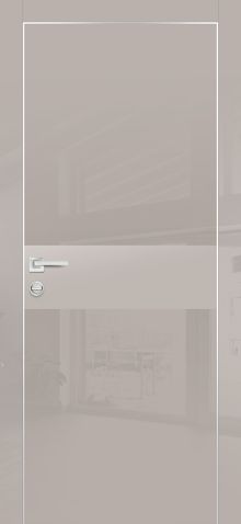 HGX-3 PET латте глянец, 900*2000 стекло латте мателак /врезка под петли и замок AGB/, 2отв.