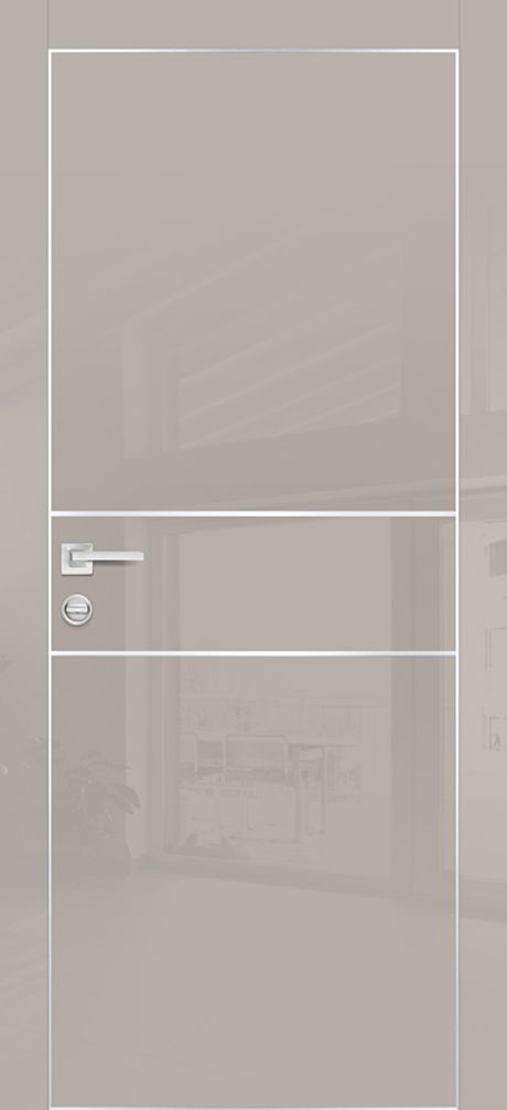 HGX-4 PET латте глянец, 550*1900 молдинг /врезка под петли и замок AGB/