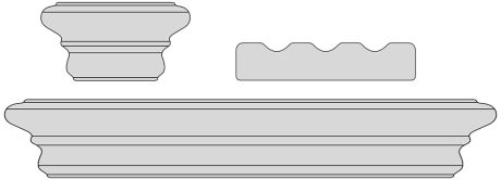Капитель, пилястра, ригель, эмаль malva 1000*2400 /комплект на одну сторону/