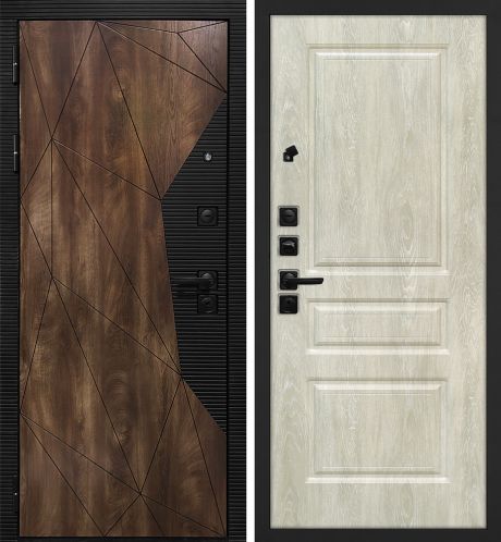 ДМ Лофт-2 шагр,черн,замкиKale(СБ101 Дуб коньяк,пат,кварц/Версаль-2 шале PVC дуб седой )860ПР