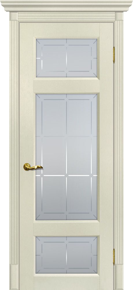 Тоскана-3 nanotex ваниль ДО2000х700 стекло с художественным рисунком "Решетка"