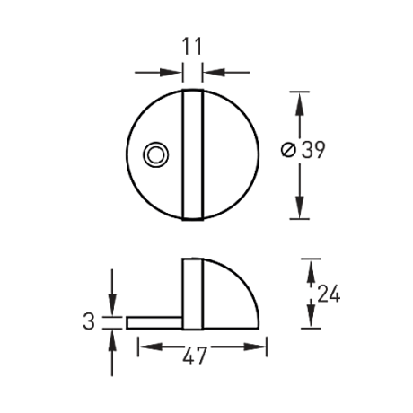 Дверной ограничитель ARCHIE G003MAB/ACF, кофе, напольный