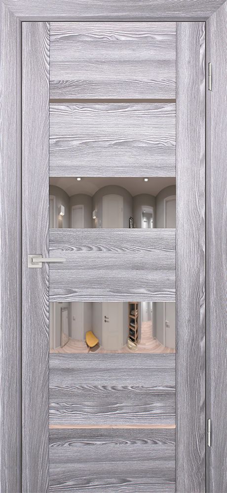 PSK-6 nanotex, ривьера грей ДГ2000х400 стекло зеркало светлое