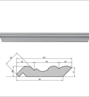 Карниз 700 Луиза-2 эмаль, Белый /МР/