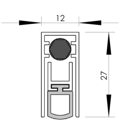 Порог автоматический WD 1227 Standart L-430мм