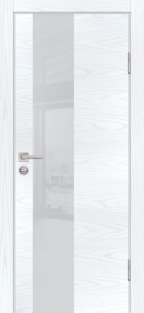 P-6 NEW PP дуб скай белый, 800*2000 стекло лунный лакобель