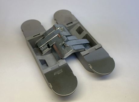 Петля скрытая без регулировки S-832 P.CHROME (материал композит, комплект накладок блестящий хром)