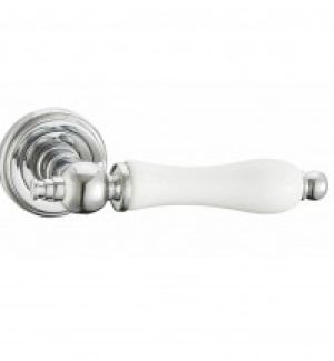 Ручка "Vantage" V30 CP/HR  хром/белая керамика /Круг/фиг.