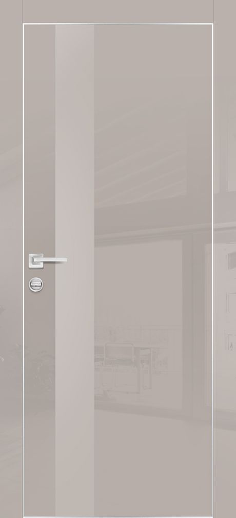 HGX-10 PET латте глянец, 700*2000 стекло латте мателак /врезка под петли и замок AGB/