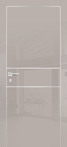 HGX-4 PET латте глянец, 550*1900 молдинг /врезка под петли и замок AGB/