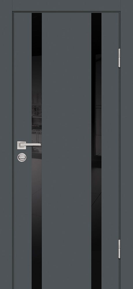 P-9 NEW PP графит, 800*2000 стекло черный лакобель