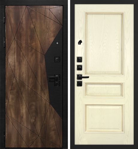 ДМ Лофт-2 шагр,черн,замкиKale(СБ101Дуб коньяк,пат,кварц/Фрейм-03 шпон Ясень бискв.пат.карамель)960ПР