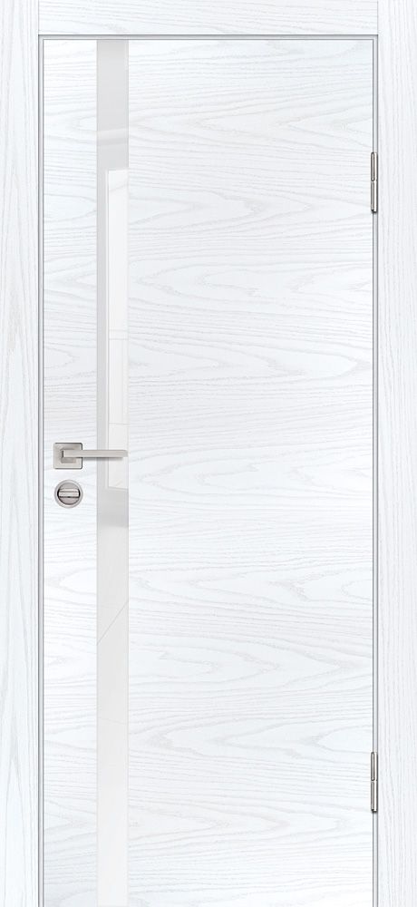 P-8 NEW PP дуб скай белый, 700*2000 стекло белоснежный лакобель